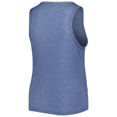 Atlanta Braves Soft as a Grape Women's Plus Size High Neck Tri-Blend Tank Top - Navy Tanks