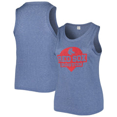 Boston Red Sox Soft as a Grape Women's Plus Size High Neck Tri-Blend Tank Top - Navy Tanks
