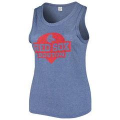 Boston Red Sox Soft as a Grape Women's Plus Size High Neck Tri-Blend Tank Top - Navy Tanks