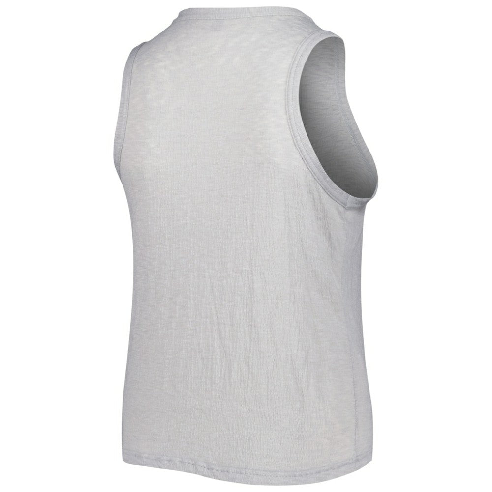 Colorado Rockies Soft as a Grape Women's Plus Size High Neck Tri-Blend Tank Top - Gray Tanks