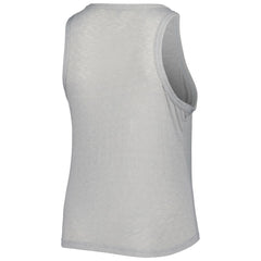 Miami Marlins Soft as a Grape Women's Plus Size High Neck Tri-Blend Tank Top - Gray Tanks