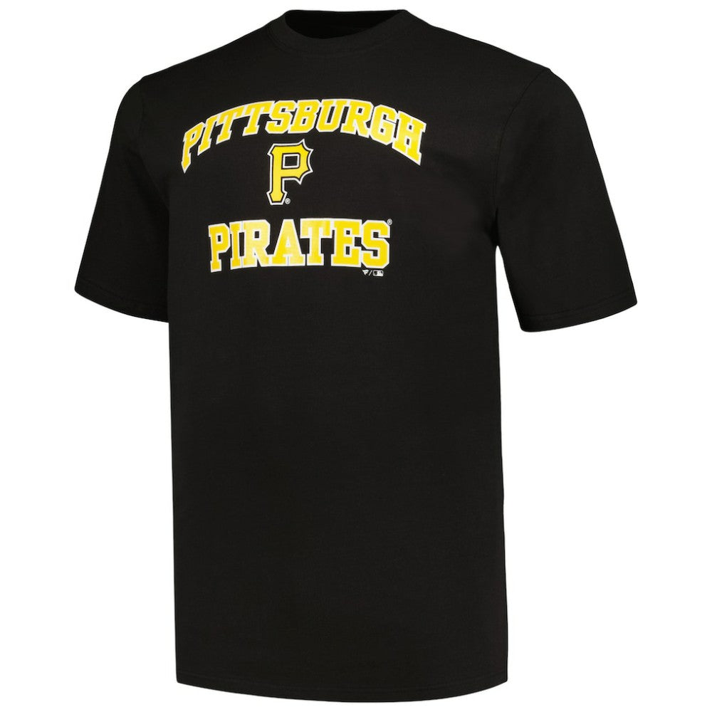 Pittsburgh Pirates Profile Big & Tall T-Shirt Combo Pack - Black/Heather Gray T-shirts