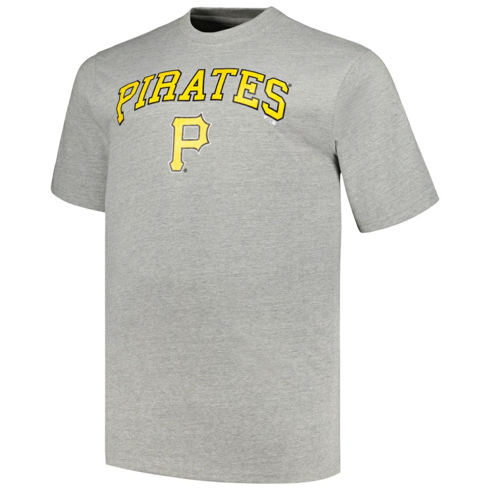 Pittsburgh Pirates Profile Big & Tall T-Shirt Combo Pack - Black/Heather Gray T-shirts