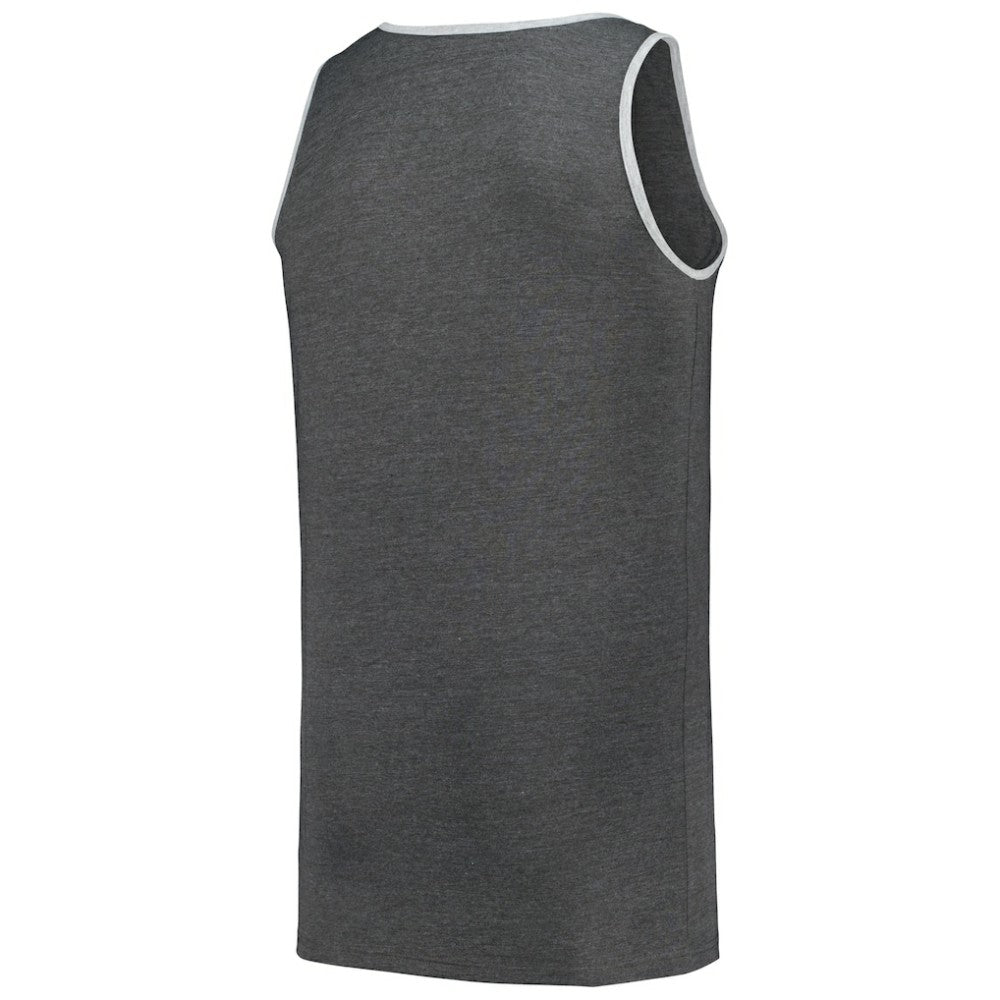 Atlanta Braves Profile Big & Tall Arch Over Logo Tank Top - Heather Charcoal Tanks