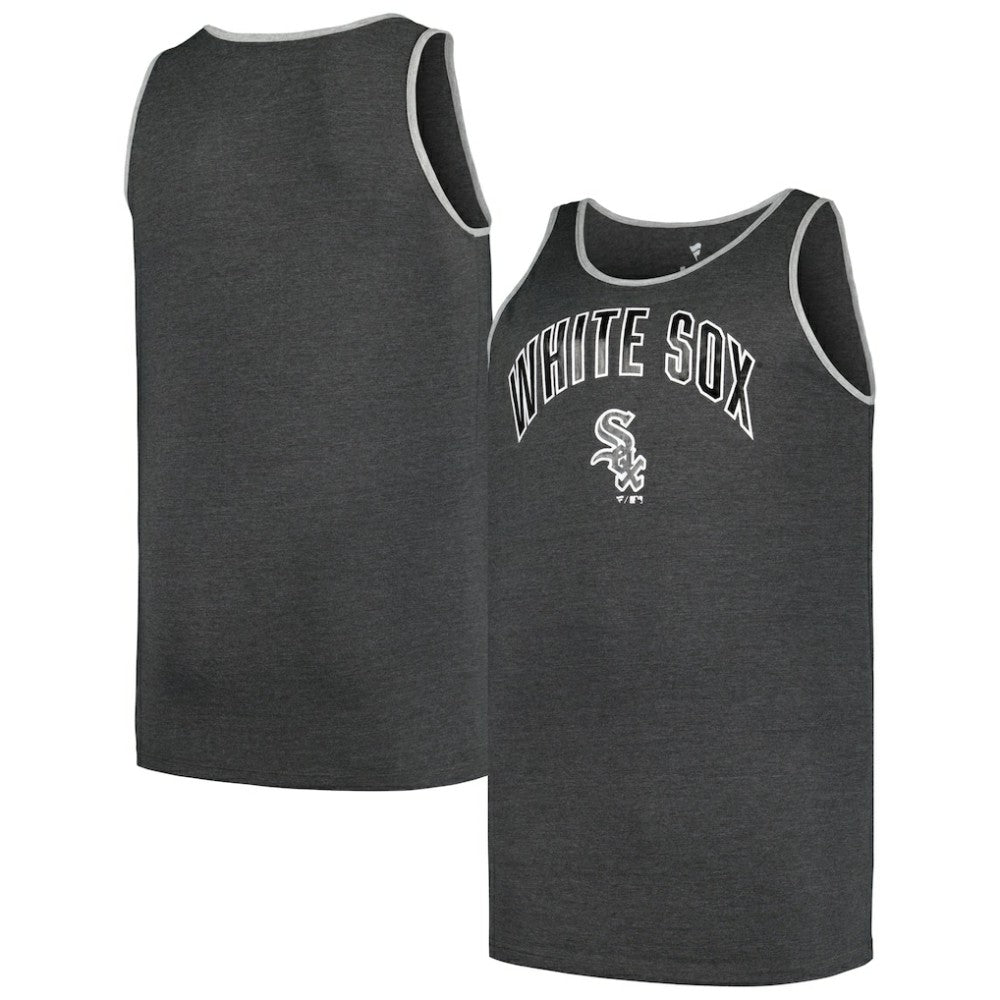 Chicago White Sox Profile Big & Tall Arch Over Logo Tank Top - Heather Charcoal Tanks