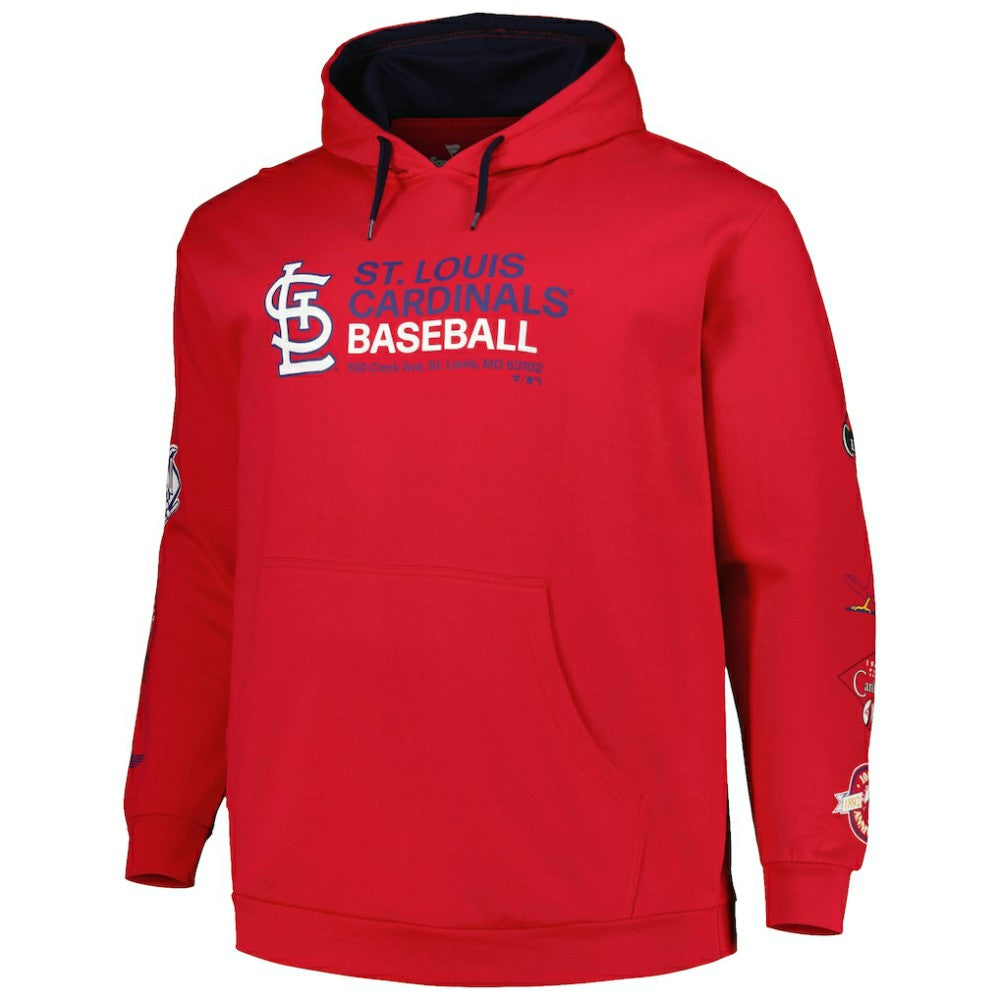 St. Louis Cardinals Big & Tall Fleece Pullover Hoodie - Red Hoodies