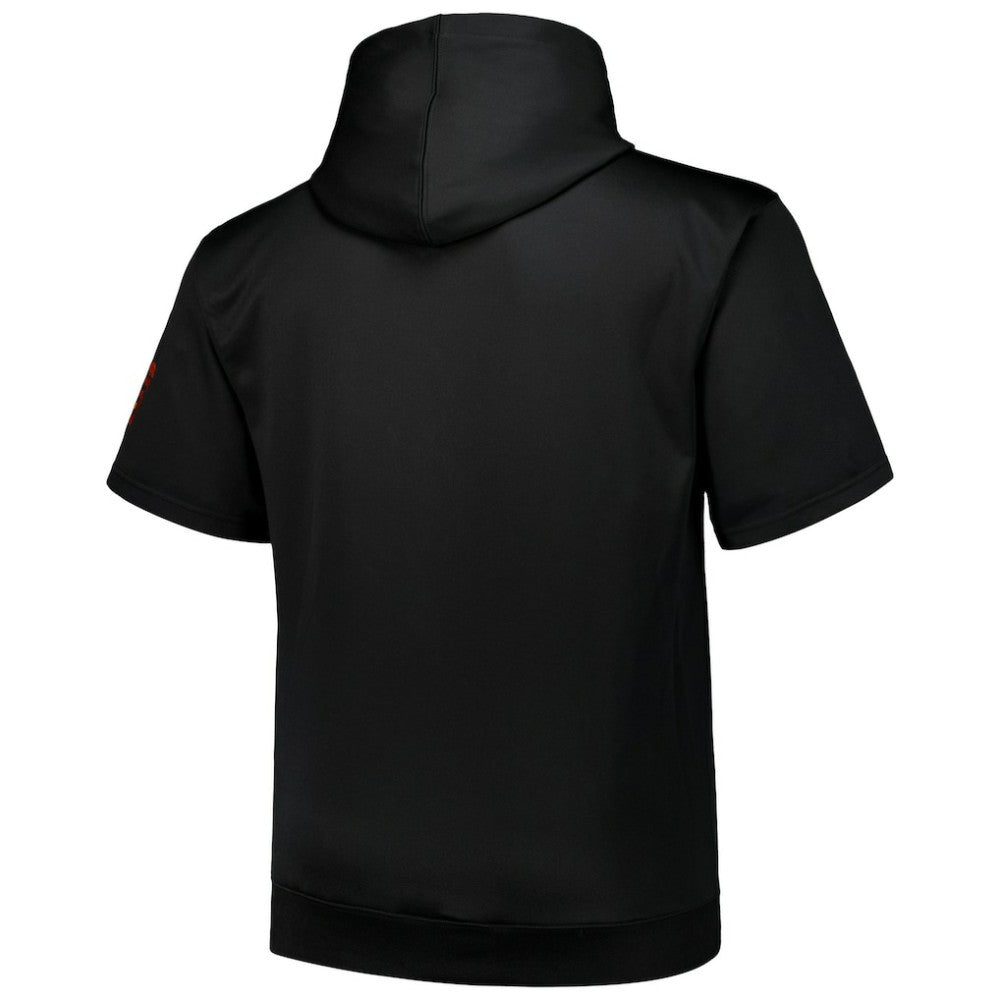 San Francisco Giants Profile Big & Tall Contrast Short Sleeve Pullover Hoodie - Black Hoodies