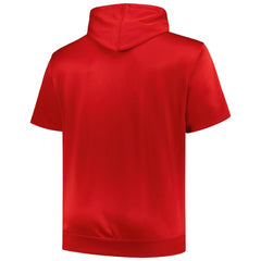 St. Louis Cardinals Profile Big & Tall Contrast Short Sleeve Pullover Hoodie - Red Hoodies