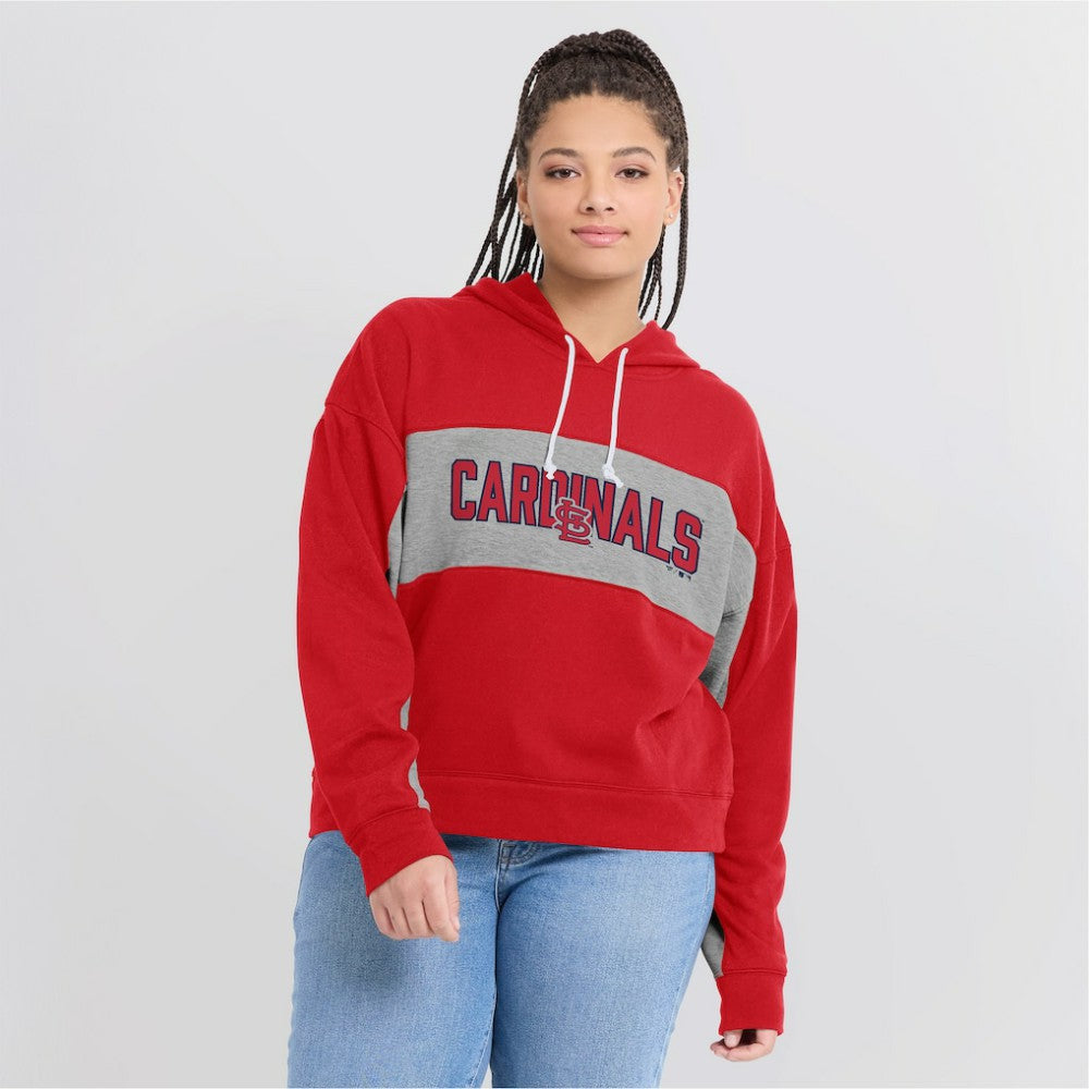 St. Louis Cardinals Fanatics Women's Filled Stat Sheet Pullover Hoodie - Red Hoodies