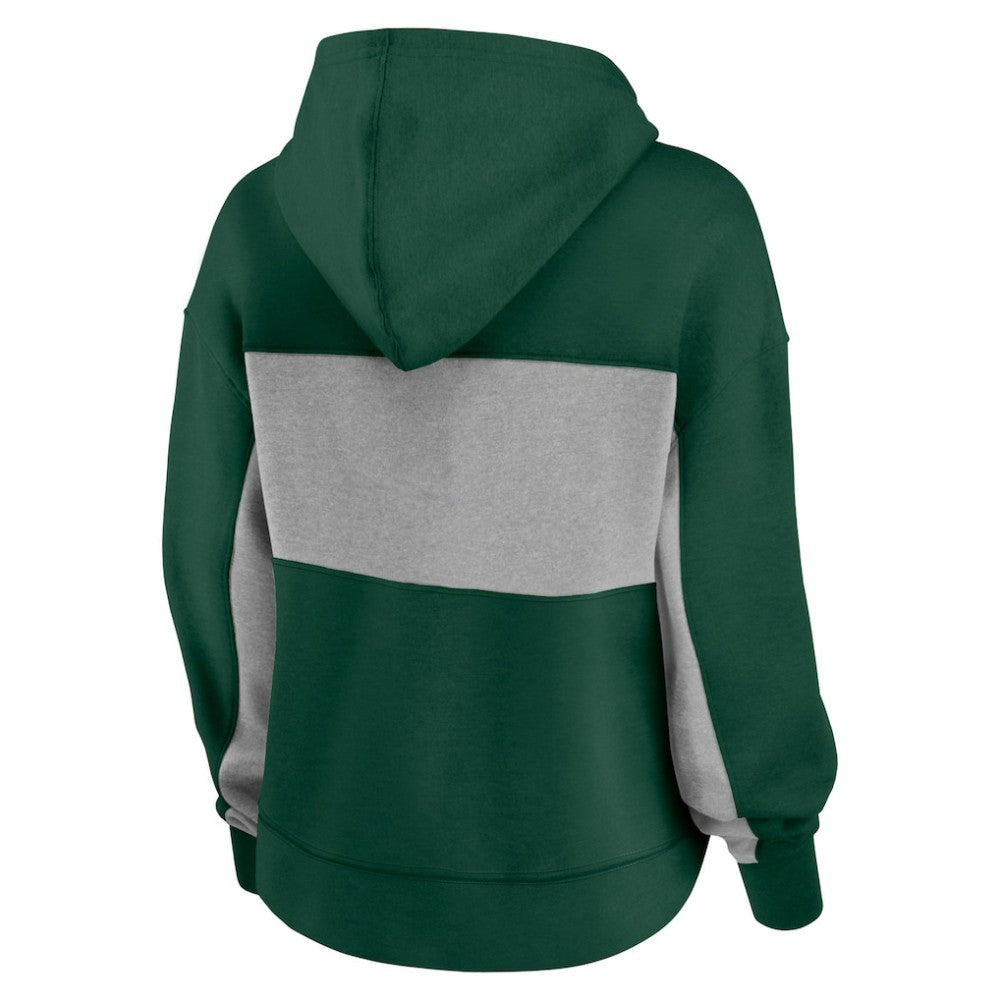 Athletics Fanatics Women's Filled Stat Sheet Pullover Hoodie - Green Hoodies