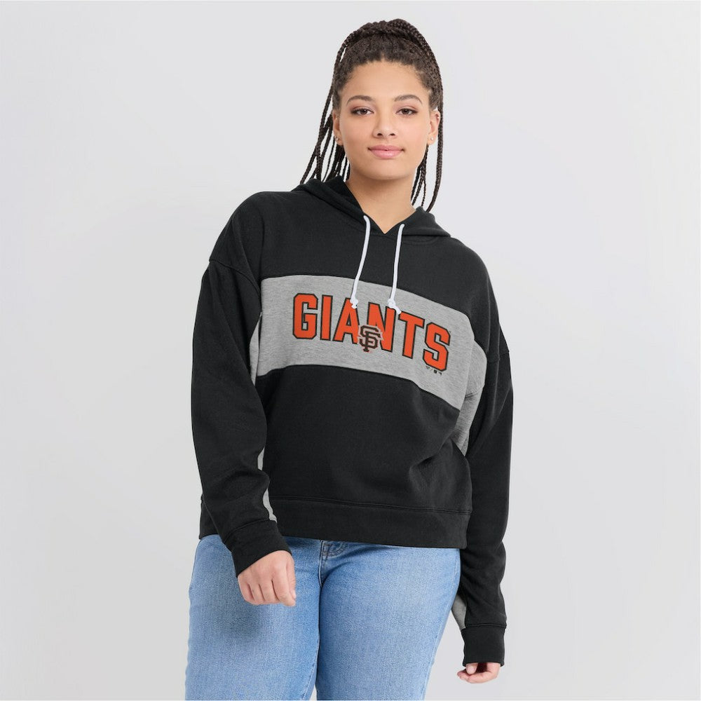 San Francisco Giants Fanatics Women's Filled Stat Sheet Pullover Hoodie - Black Hoodies
