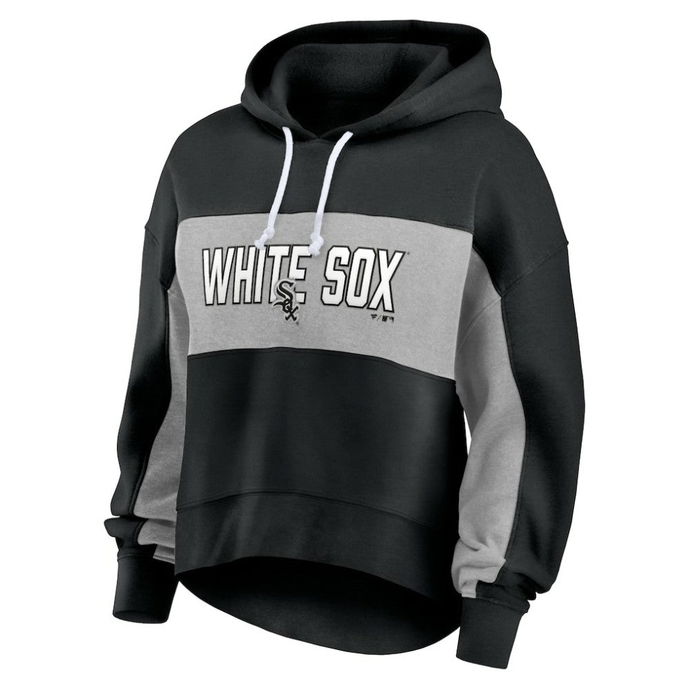Chicago White Sox Fanatics Women's Filled Stat Sheet Pullover Hoodie - Black Hoodies