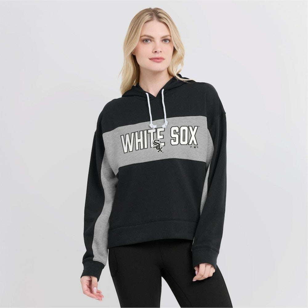 Chicago White Sox Fanatics Women's Filled Stat Sheet Pullover Hoodie - Black Hoodies