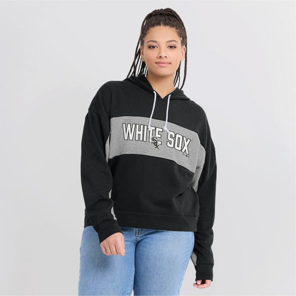 Chicago White Sox Fanatics Women's Filled Stat Sheet Pullover Hoodie - Black Hoodies