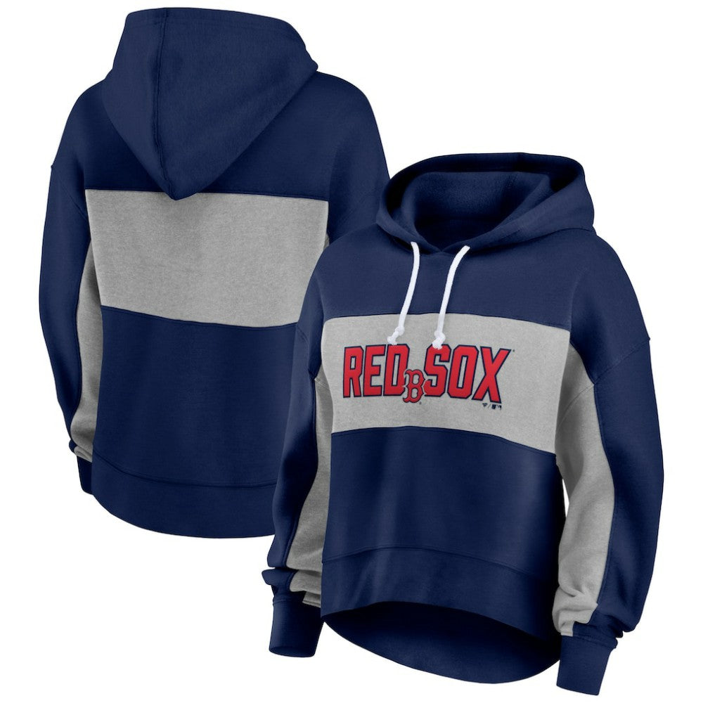 Boston Red Sox Fanatics Women's Filled Stat Sheet Pullover Hoodie - Navy Hoodies