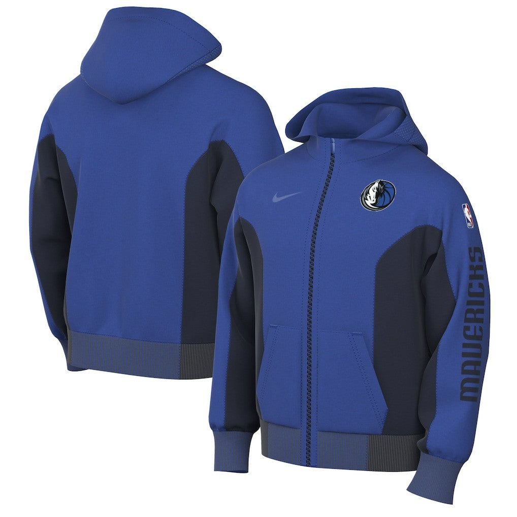 Dallas Mavericks 2023/24 Authentic Showtime Full-Zip Hoodie Blue