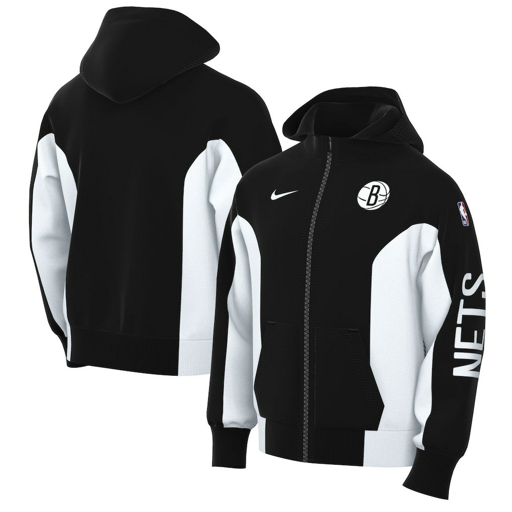 Brooklyn Nets 2023/24 Authentic Showtime Full-Zip Hoodie Black