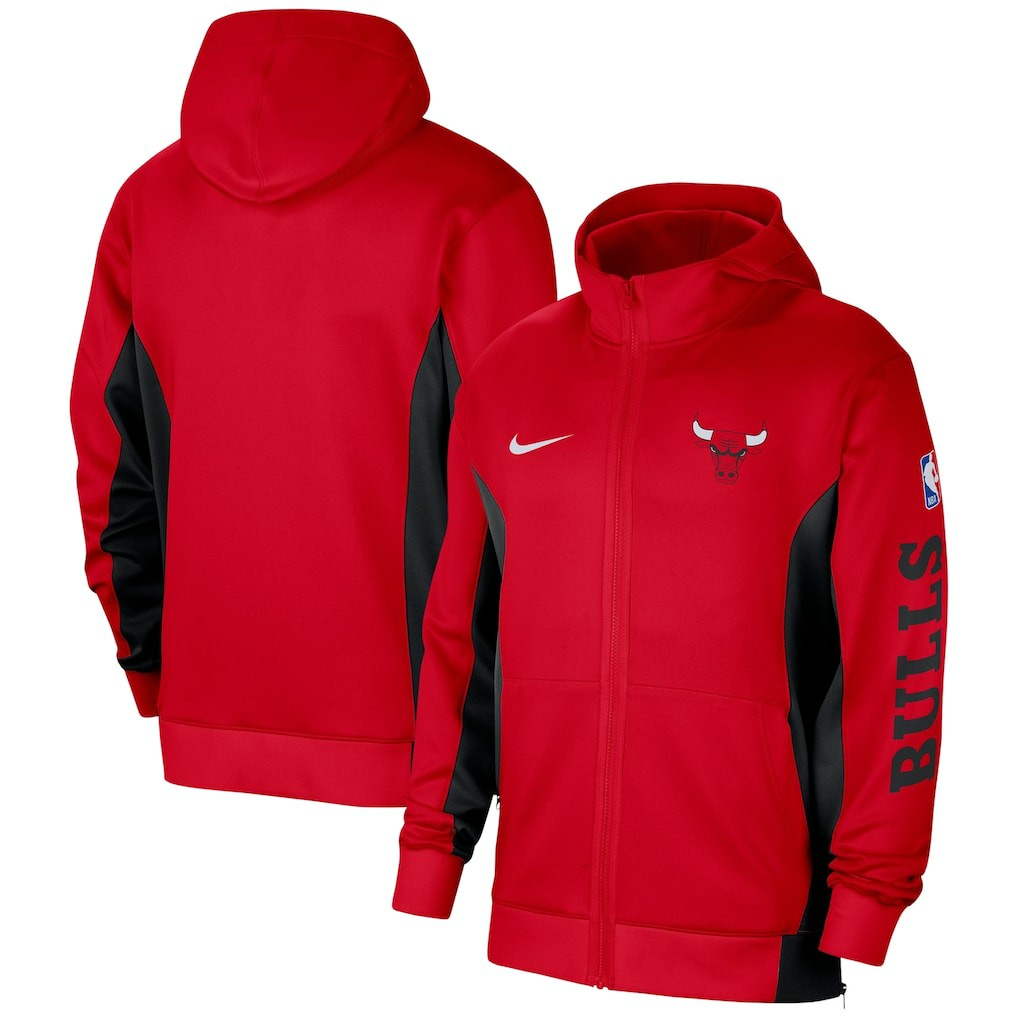 Chicago Bulls 2023/24 Authentic Showtime Full-Zip Hoodie Red