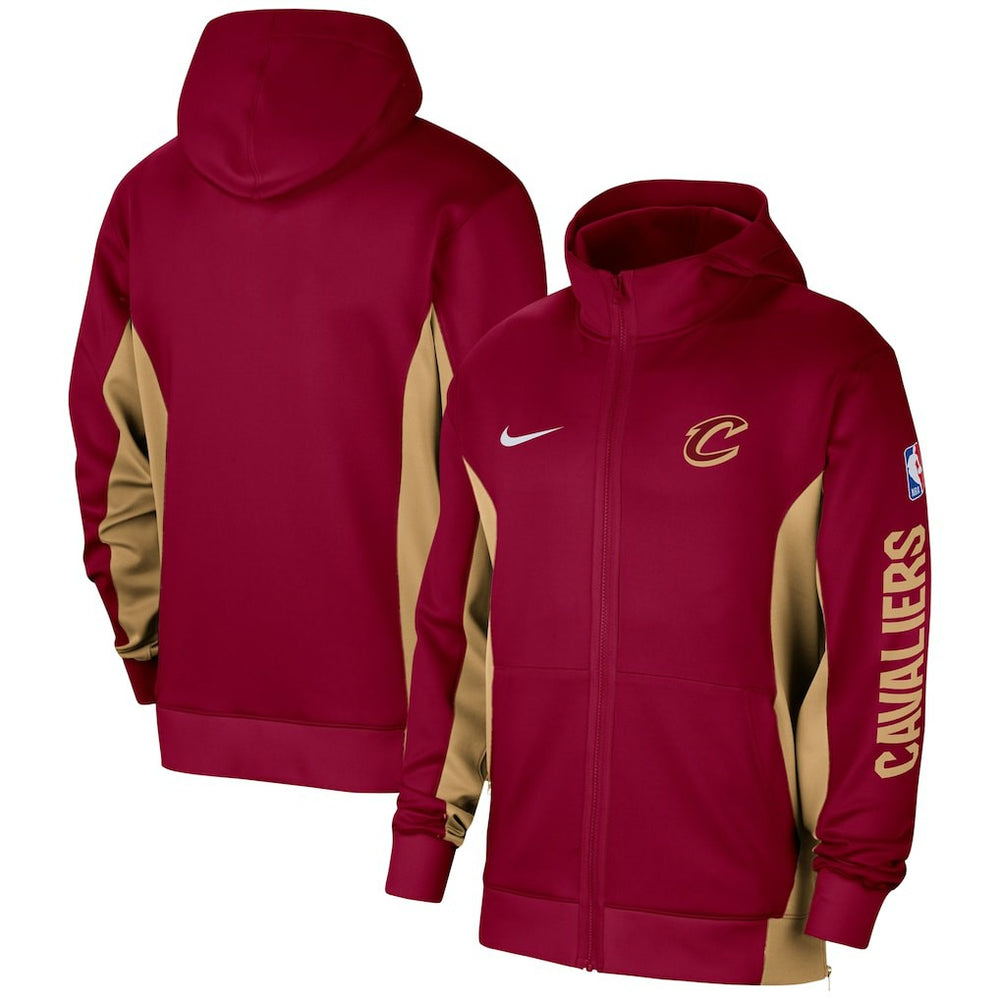 Cleveland Cavaliers 2023/24 Authentic Showtime Full-Zip Hoodie Wine
