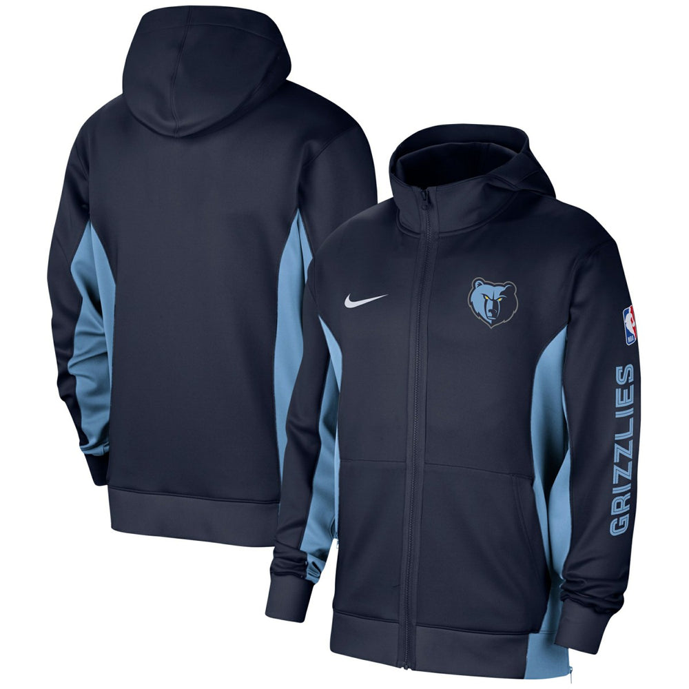 Memphis Grizzlies 2023/24 Authentic Showtime Full-Zip Hoodie Navy