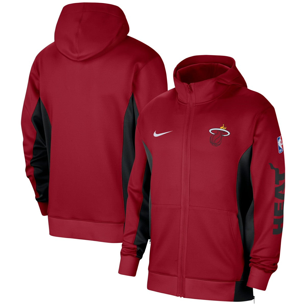Miami Heat 2023/24 Authentic Showtime Full-Zip Hoodie Red
