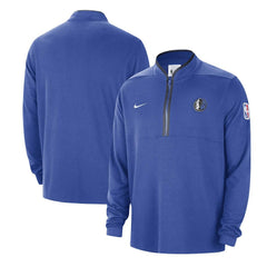 Dallas Mavericks Authentic Performance Half-Zip Jacket Blue