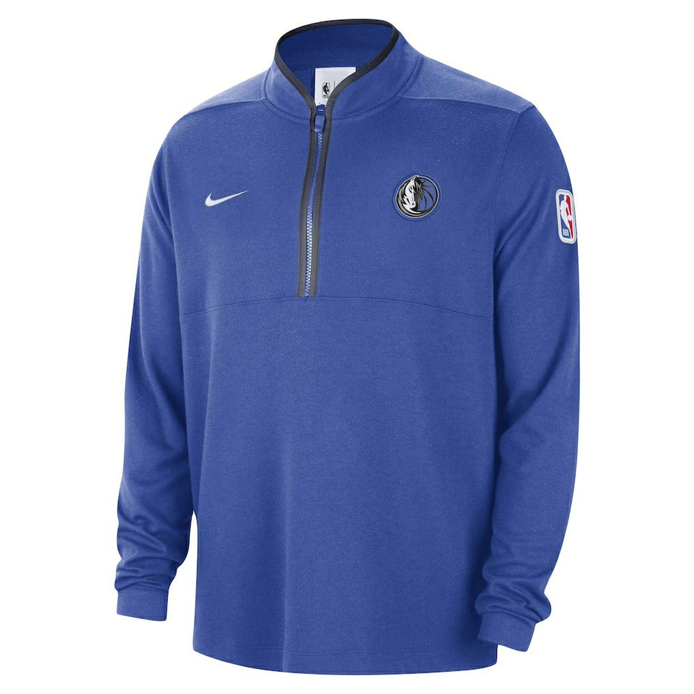 Dallas Mavericks Authentic Performance Half-Zip Jacket Blue