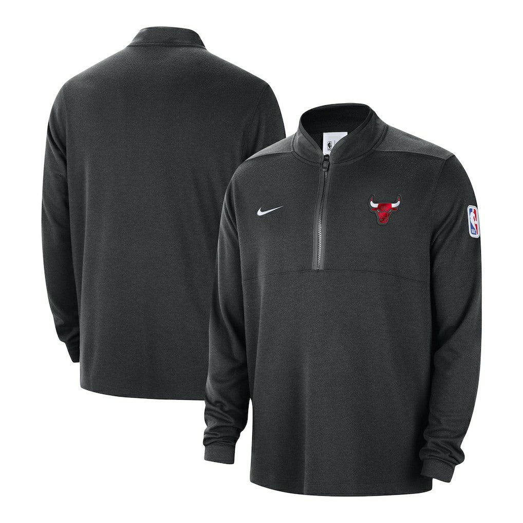 Chicago Bulls Authentic Performance Half-Zip Jacket Black