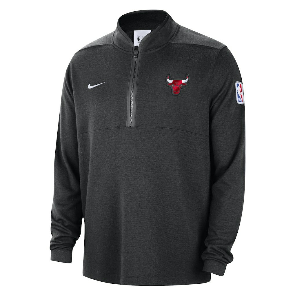 Chicago Bulls Authentic Performance Half-Zip Jacket Black