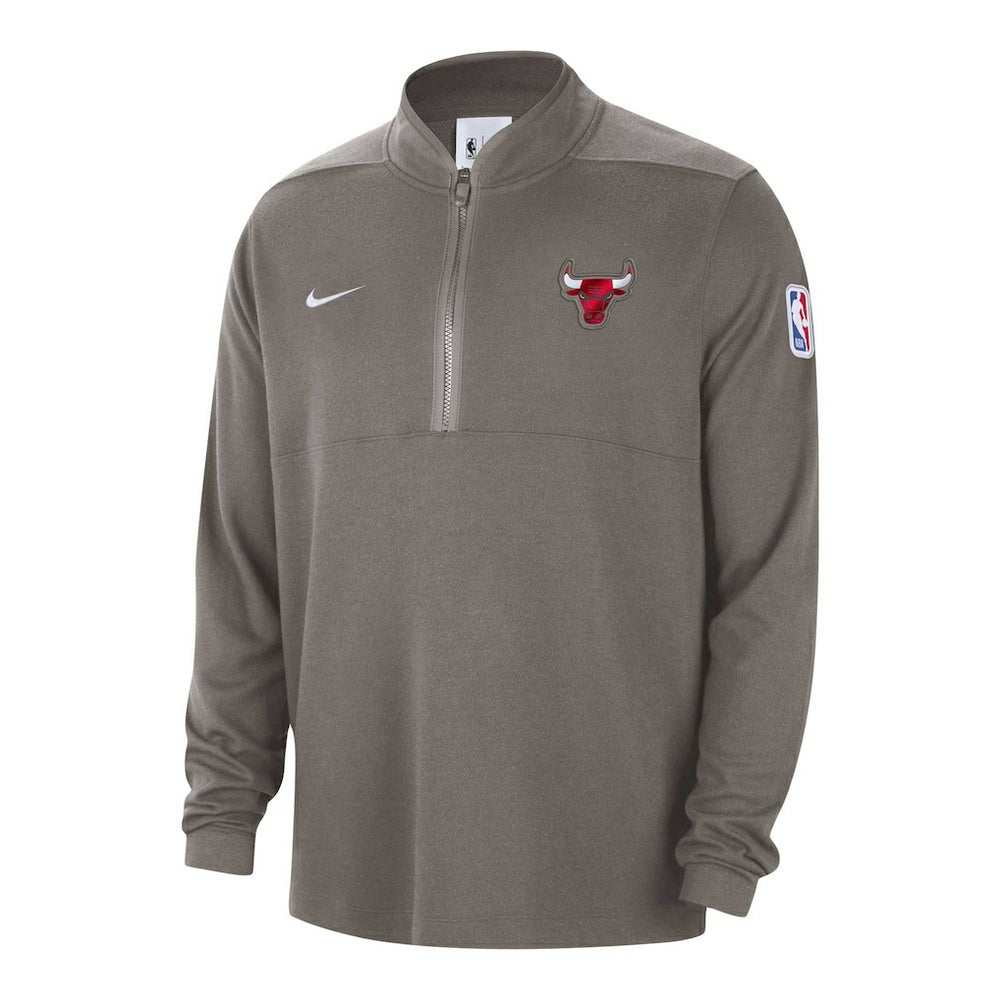 Chicago Bulls Authentic Performance Half-Zip Jacket Olive