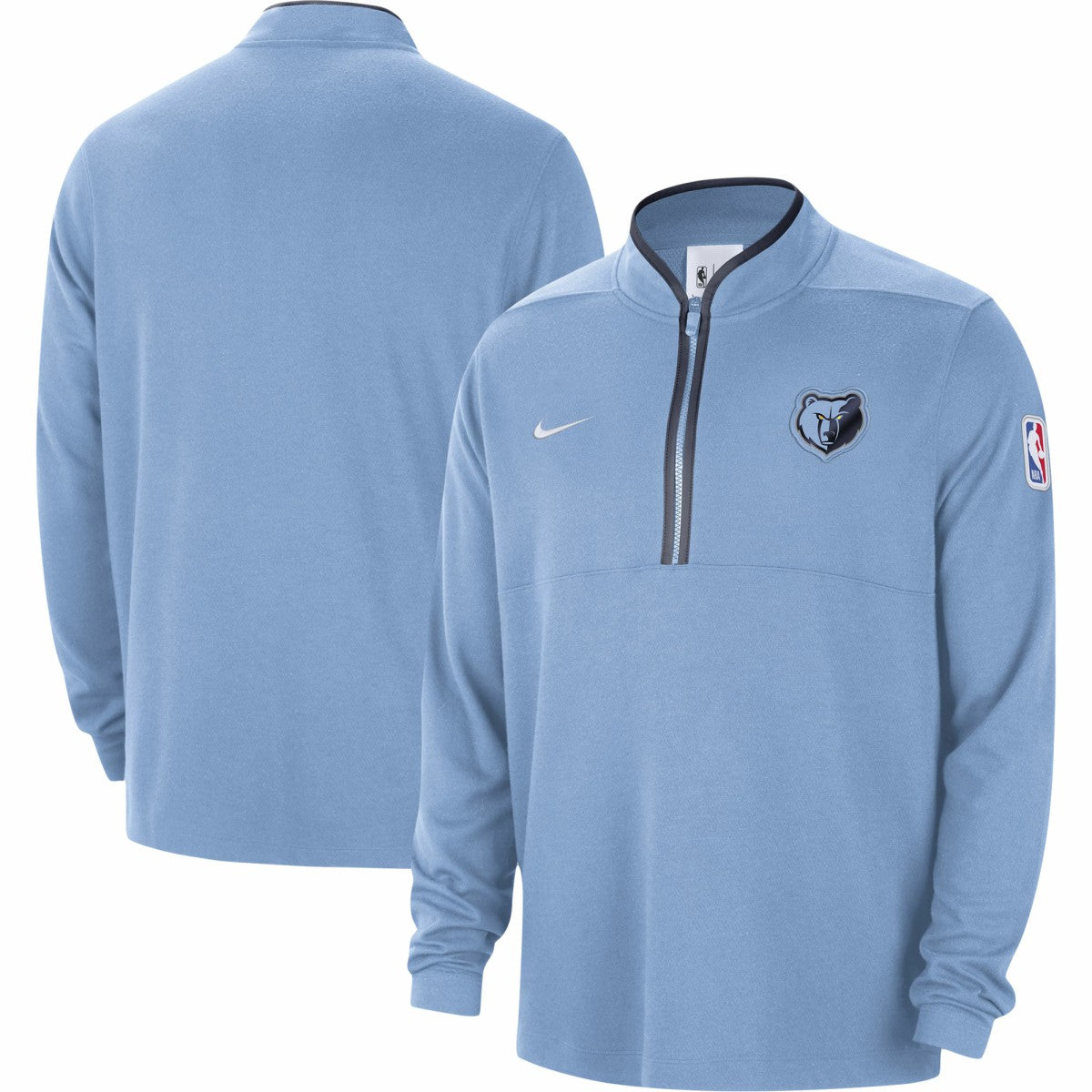 Memphis Grizzlies Authentic Performance Half-Zip Jacket Light Blue