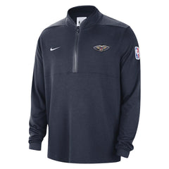 New Orleans Pelicans Authentic Performance Half-Zip Jacket Navy
