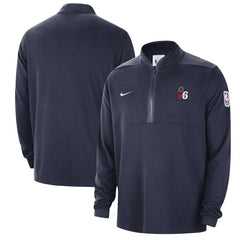 Philadelphia 76ers Authentic Performance Half-Zip Jacket Navy