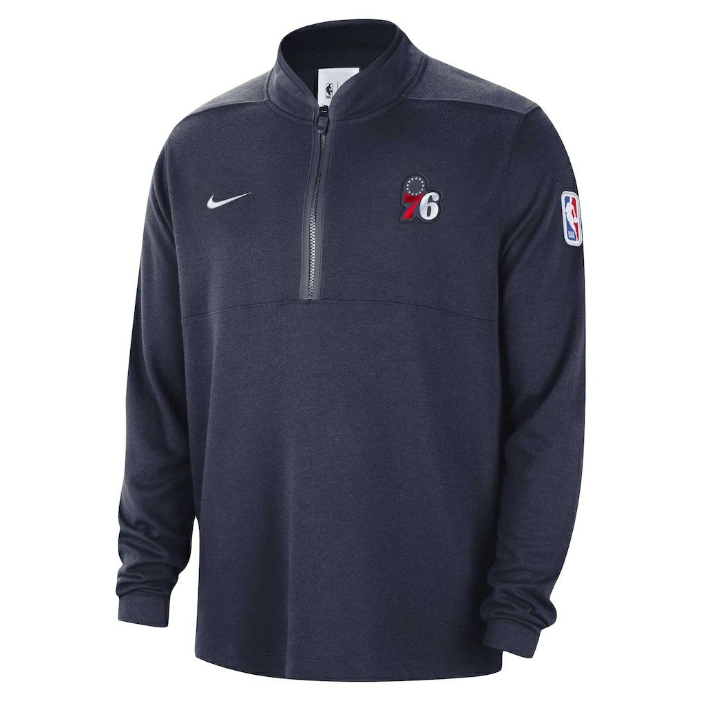 Philadelphia 76ers Authentic Performance Half-Zip Jacket Navy