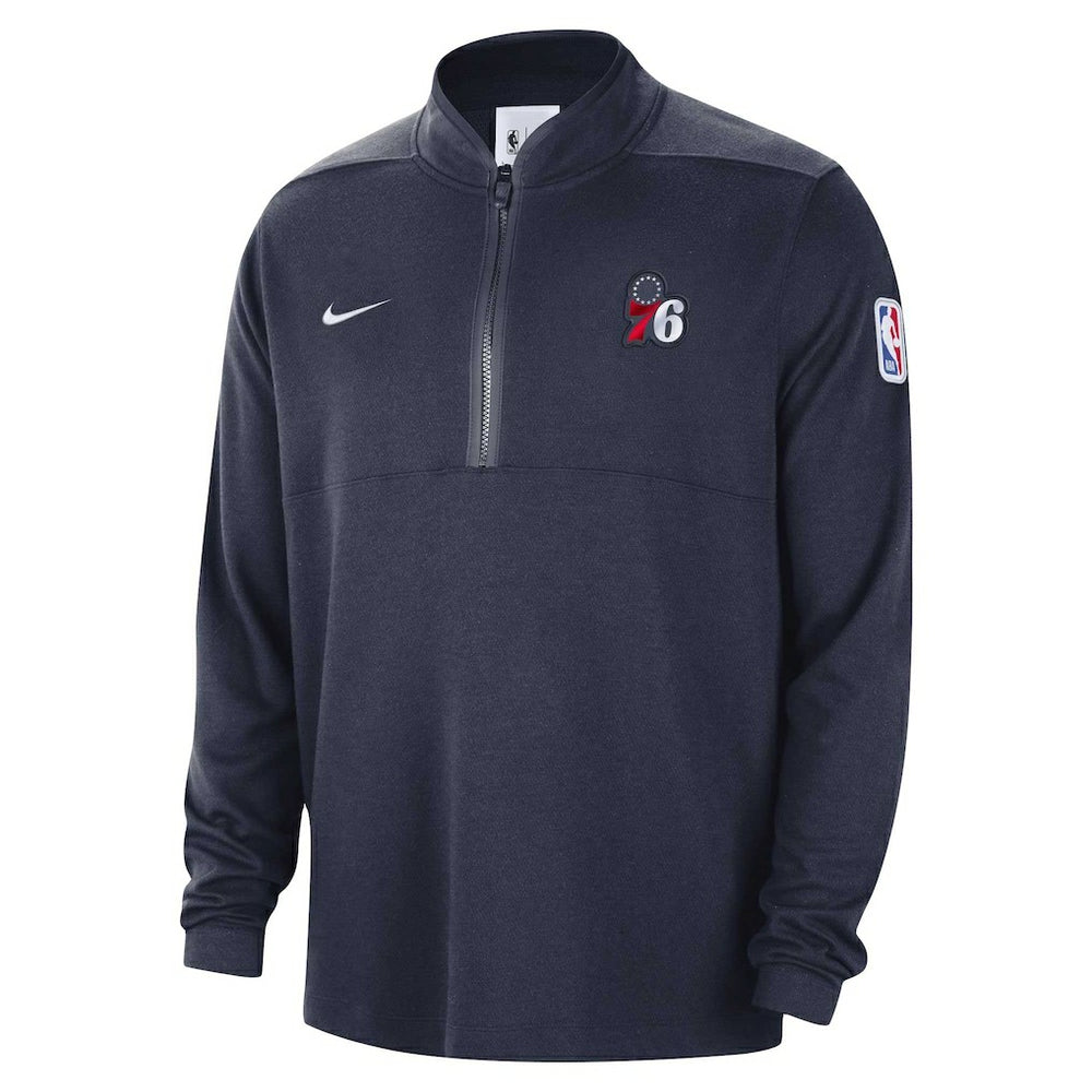 Philadelphia 76ers Authentic Performance Half-Zip Jacket Navy
