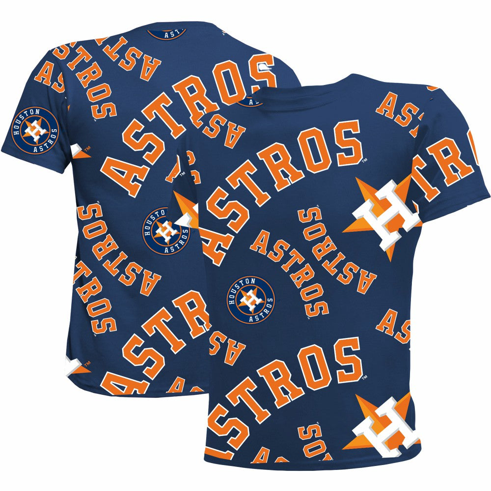 Houston Astros Stitches Youth Allover Team T-Shirt - Navy T-shirts