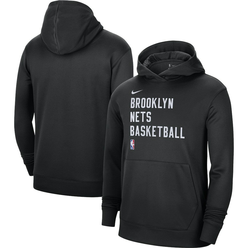 Brooklyn Nets Unisex 2023/24 Performance Spotlight On-Court Practice Pullover Hoodie Black