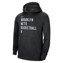 Brooklyn Nets Unisex 2023/24 Performance Spotlight On-Court Practice Pullover Hoodie Black