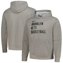 Brooklyn Nets Unisex 2023/24 Performance Spotlight On-Court Practice Pullover Hoodie Heather Gray