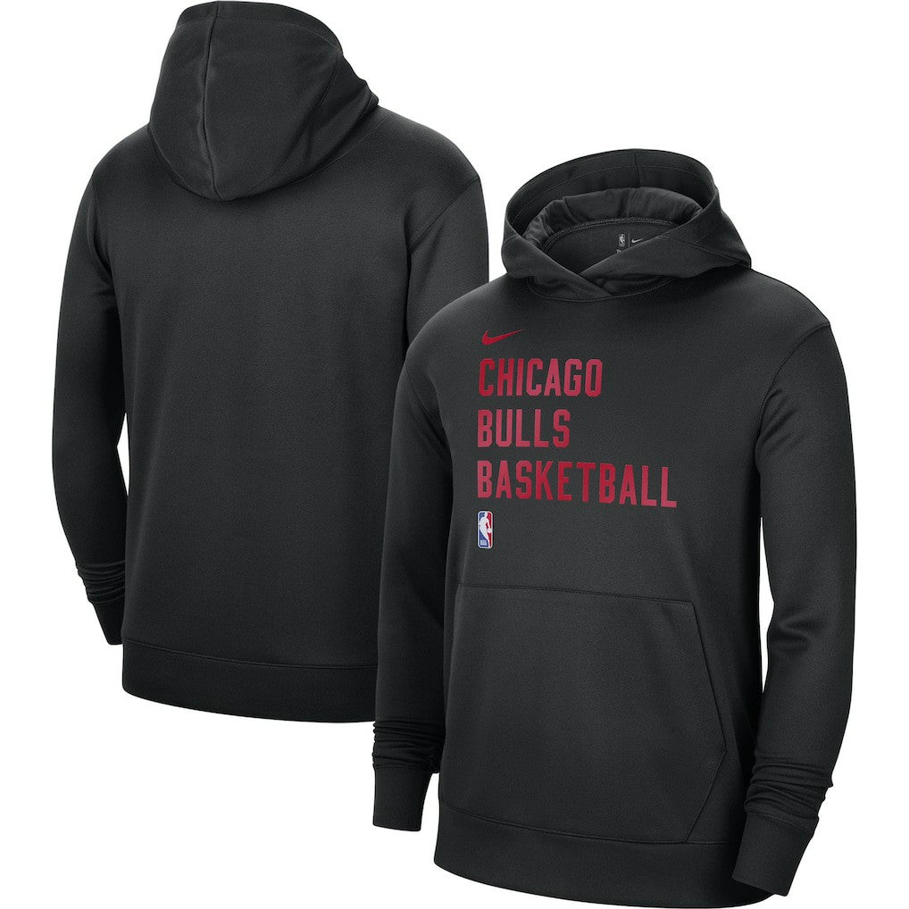 Chicago Bulls Unisex 2023/24 Performance Spotlight On-Court Practice Pullover Hoodie Black