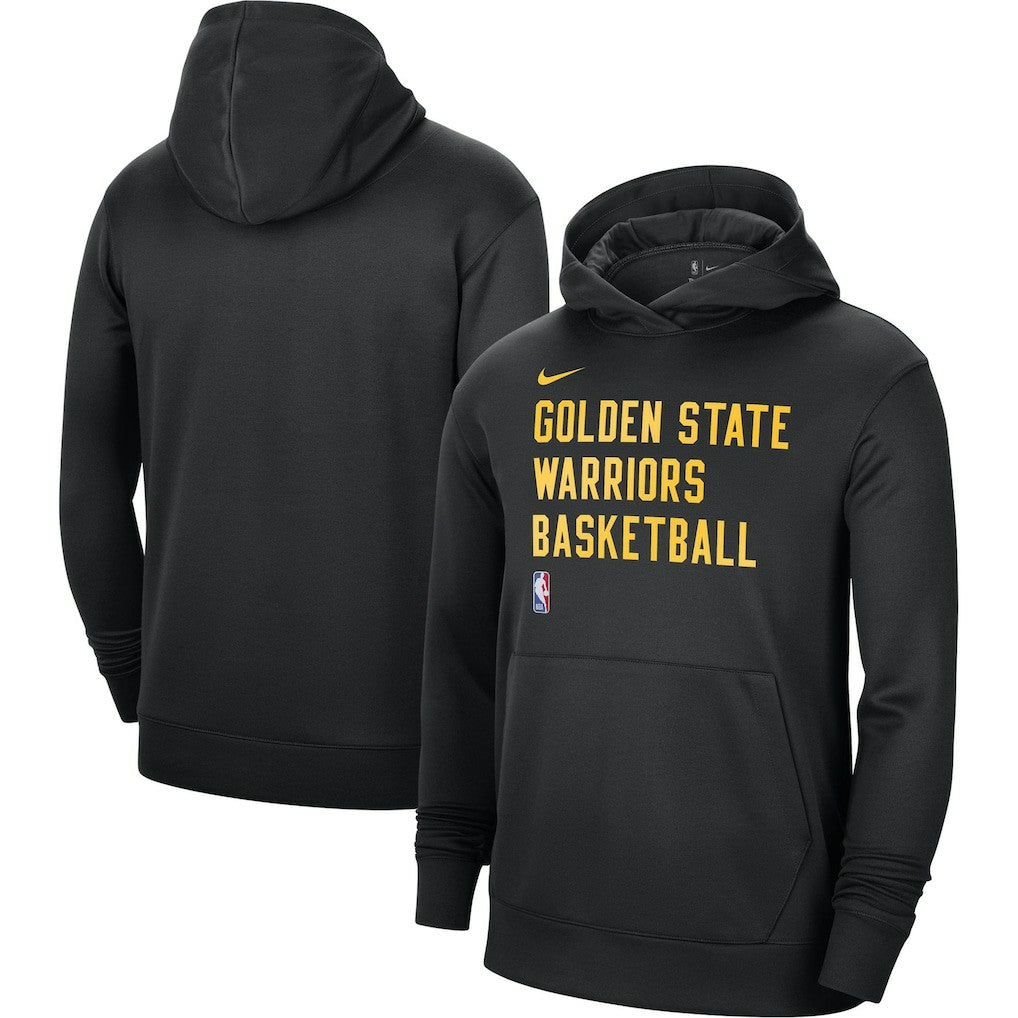 Golden State Warriors Unisex 2023/24 Performance Spotlight On-Court Practice Pullover Hoodie Black