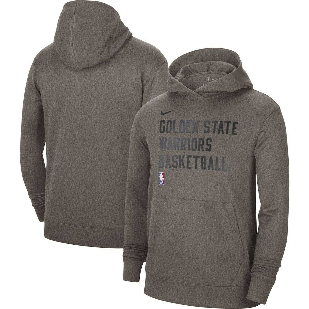Golden State Warriors Unisex 2023/24 Performance Spotlight On-Court Practice Pullover Hoodie Olive