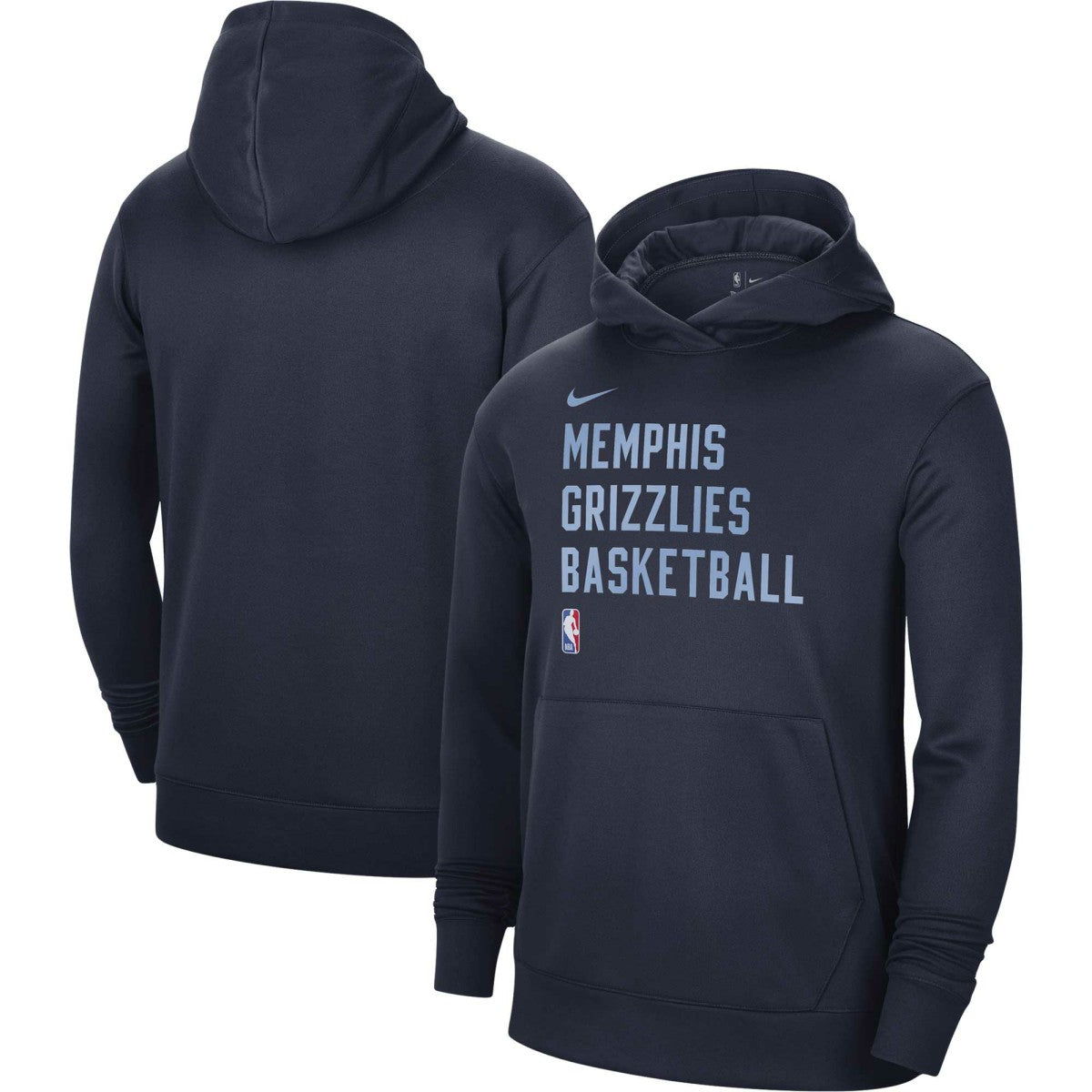 Memphis Grizzlies Unisex 2023/24 Performance Spotlight On-Court Practice Pullover Hoodie Navy
