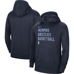Memphis Grizzlies Unisex 2023/24 Performance Spotlight On-Court Practice Pullover Hoodie Navy