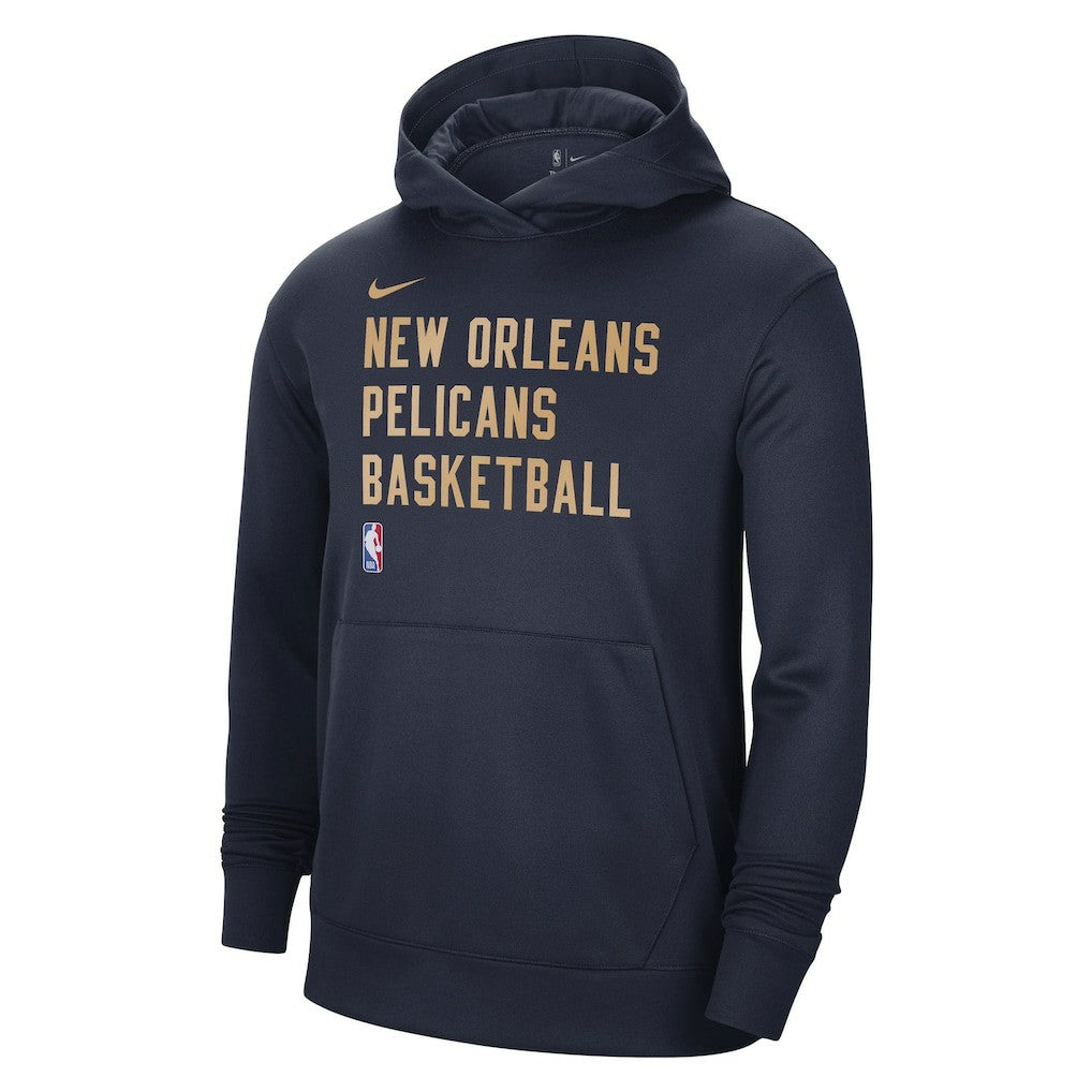 New Orleans Pelicans Unisex 2023/24 Performance Spotlight On-Court Practice Pullover Hoodie Navy