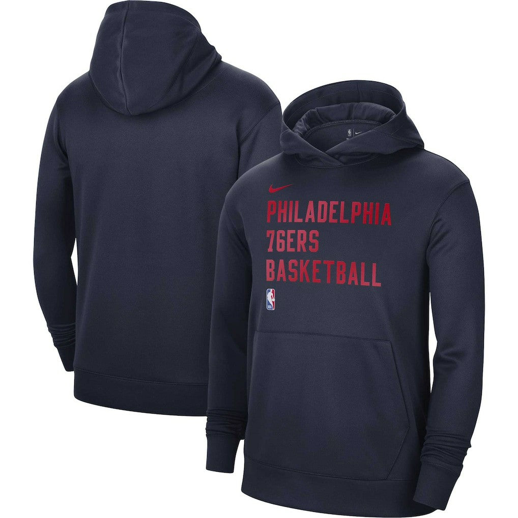 Philadelphia 76ers Unisex 2023/24 Performance Spotlight On-Court Practice Pullover Hoodie Navy