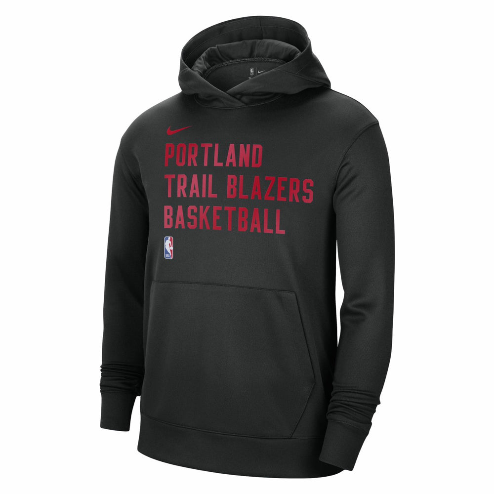 Portland Trail Blazers Unisex 2023/24 Performance Spotlight On-Court Practice Pullover Hoodie Black