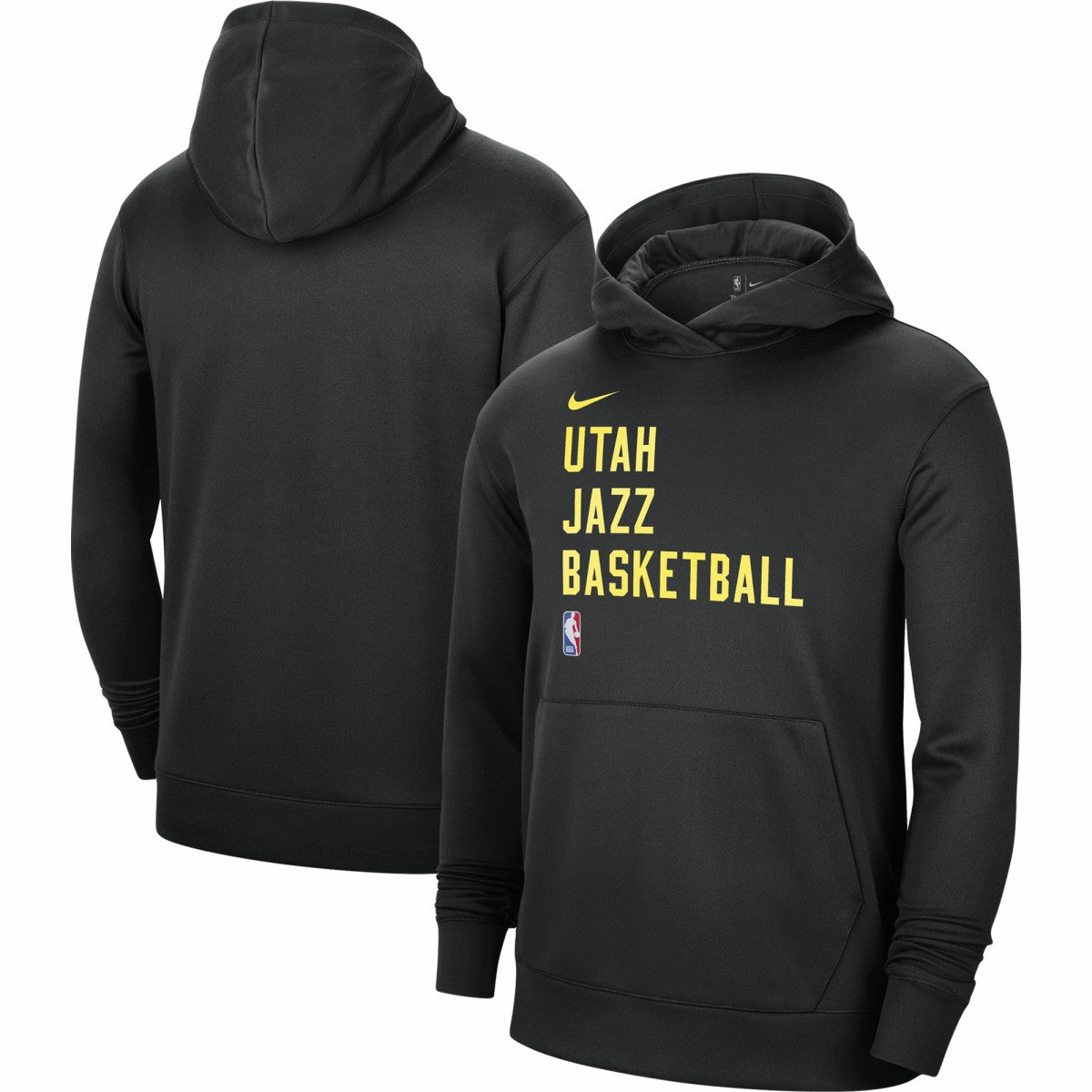 Utah Jazz Unisex 2023/24 Performance Spotlight On-Court Practice Pullover Hoodie Black