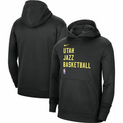 Utah Jazz Unisex 2023/24 Performance Spotlight On-Court Practice Pullover Hoodie Black