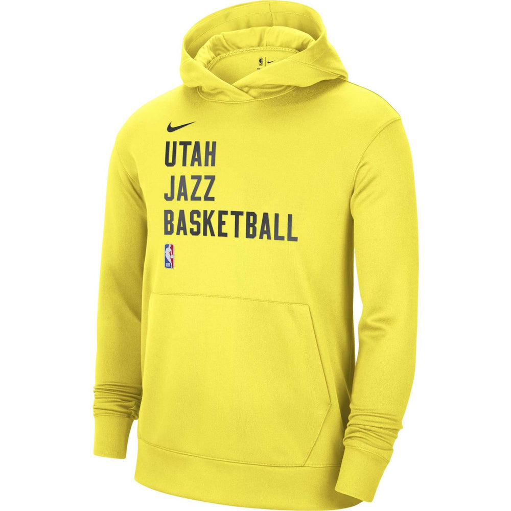 Utah Jazz Unisex 2023/24 Performance Spotlight On-Court Practice Pullover Hoodie Yellow